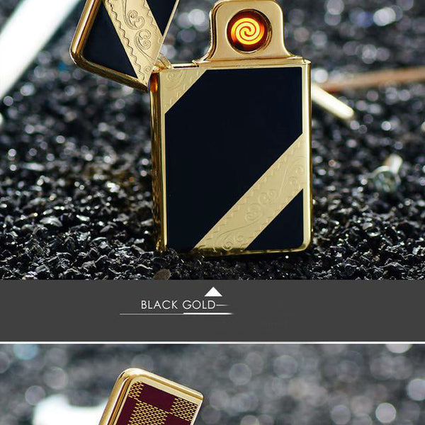 Two-Tone Luxury Plated USB E-Lighter