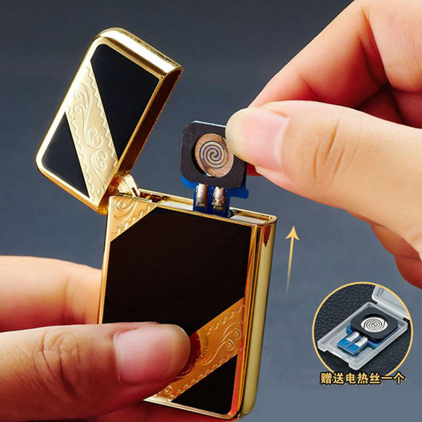 Two-Tone Luxury Plated USB E-Lighter