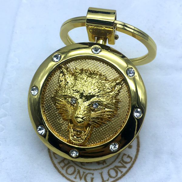 Novelty Metal Wolf USB Lighter Key Ring