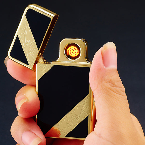 Two-Tone Luxury Plated USB E-Lighter