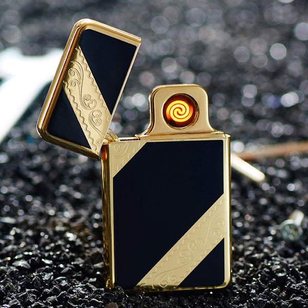 Two-Tone Luxury Plated USB E-Lighter
